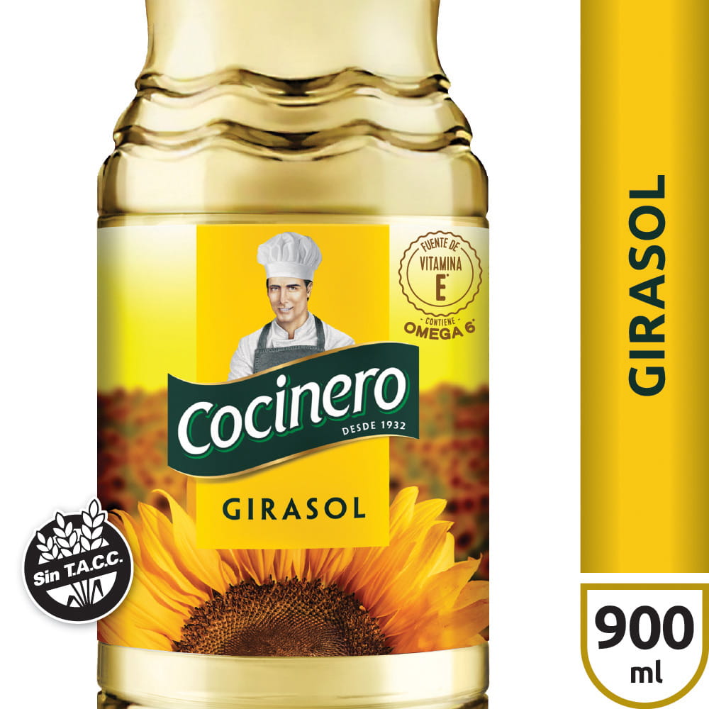 Aceite De Girasol Cocinero 900 Cc