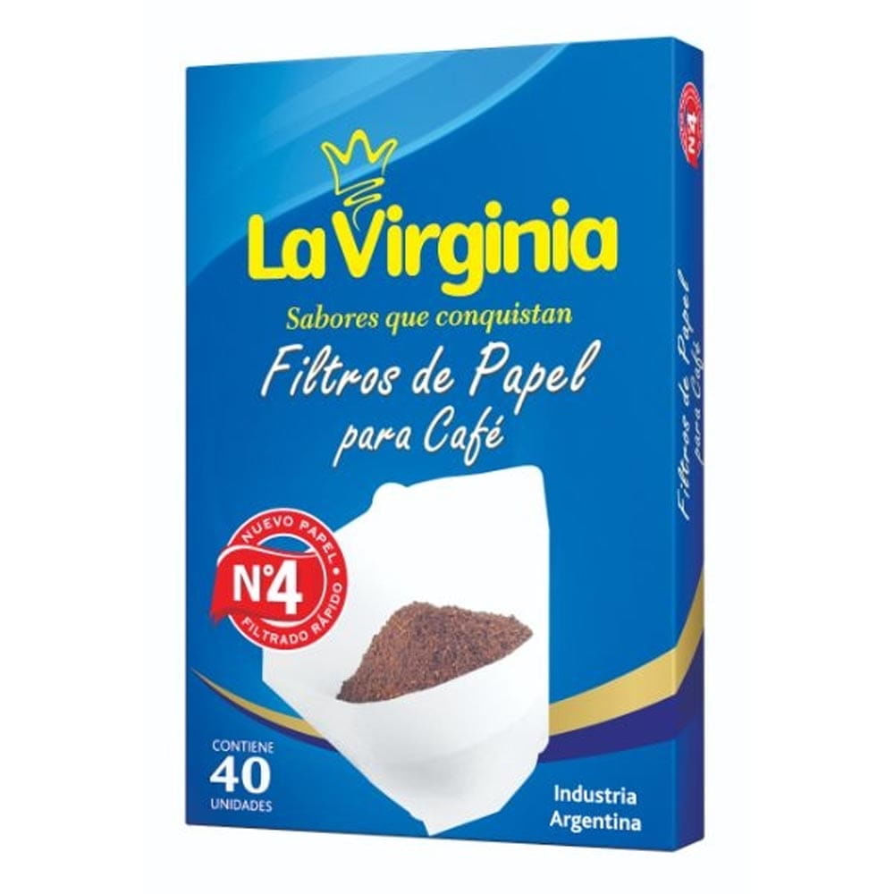 Filtro De Cafe Papel N4 La Virginia 40 Un - arcordiezb2c