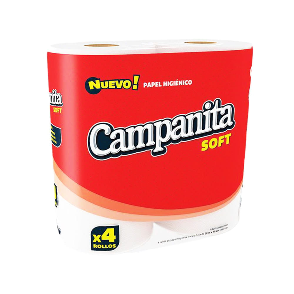Papel Higienico Hoja Simple Campanita 4 Un