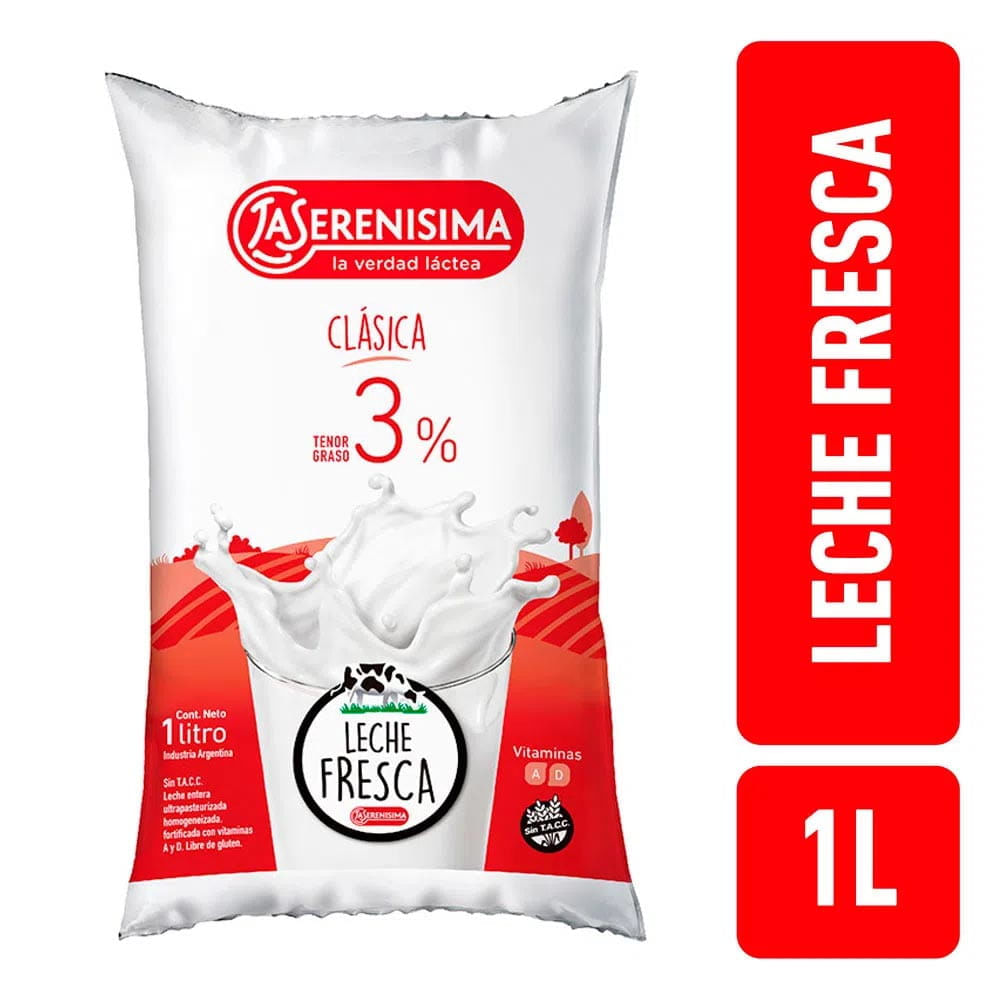 leche entera calcio, 1l