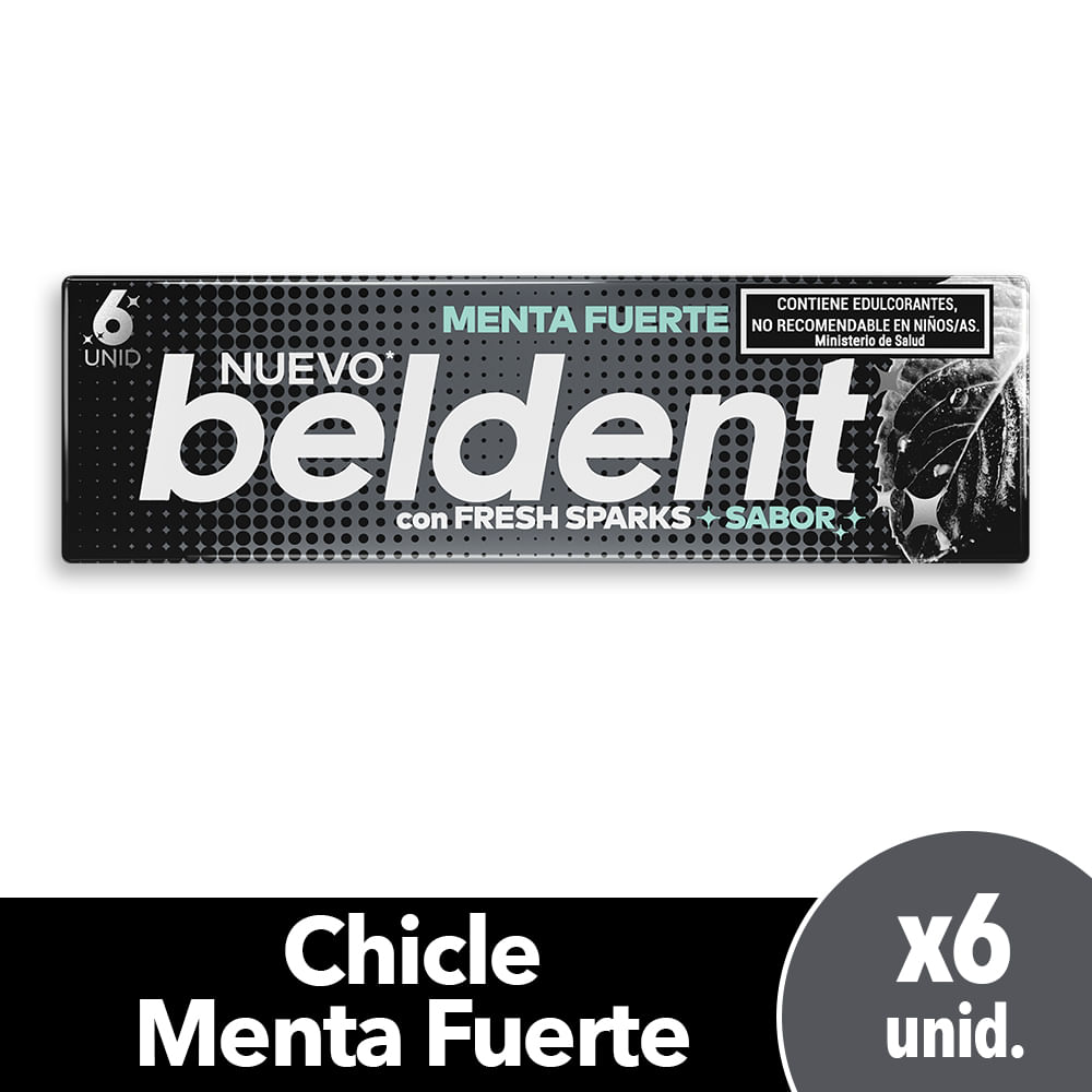 CHICLE BELDENT MENTA FUERTE